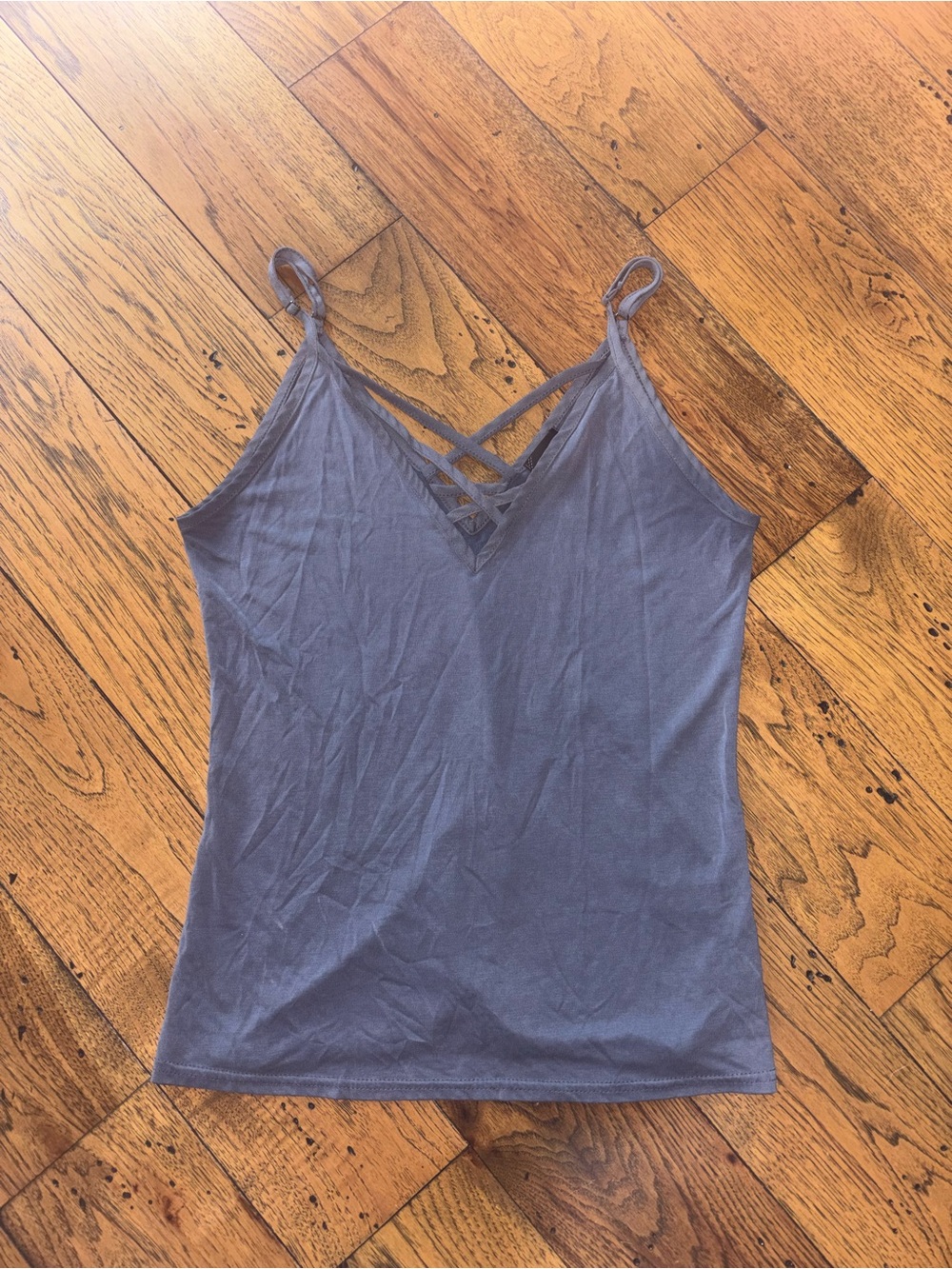 Buckle Black Women's Strappy V-Neck Cami Tank Top - Slate Blue Size Medium